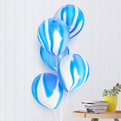 Nicro 5 10 pcs 10 inch Painting Agate Colorful Air Birthday Party Balloons
