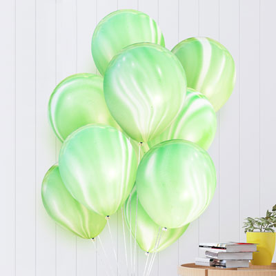 Nicro 5 10 pcs 10 inch Painting Agate Colorful Air Birthday Party Balloons