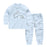 Cartoon Print 2 pcs/set Long Sleeve and Pants Sleepwear