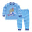Cartoon Print 2 pcs/set Long Sleeve and Pants Sleepwear