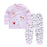 Cartoon Print 2 pcs/set Long Sleeve and Pants Sleepwear
