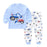 Cartoon Print 2 pcs/set Long Sleeve and Pants Sleepwear