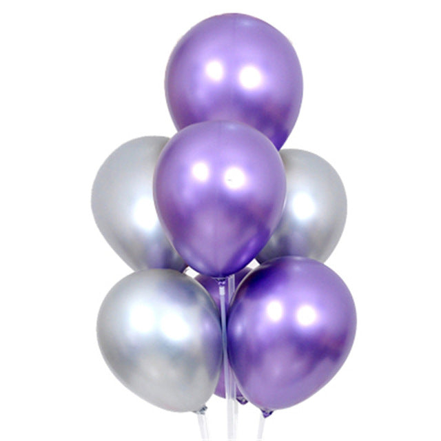 10pcs 12inch Glossy Metallic Pearl Latex Balloons