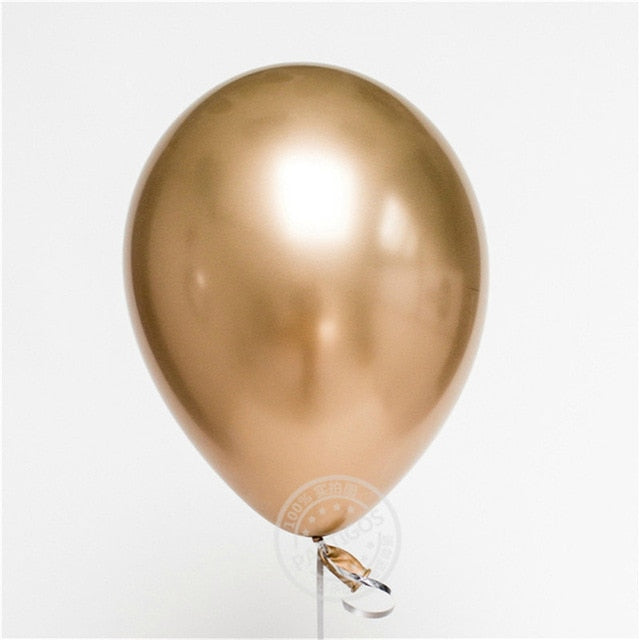 10pcs 12inch Glossy Metallic Pearl Latex Balloons