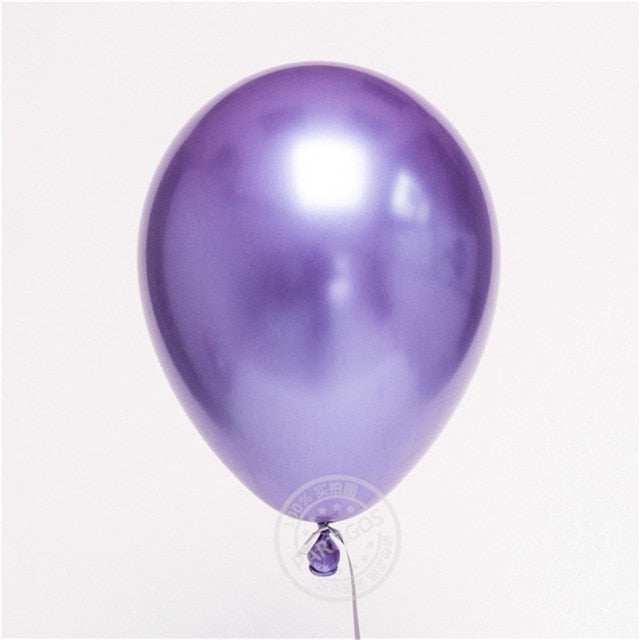 10pcs 12inch Glossy Metallic Pearl Latex Balloons
