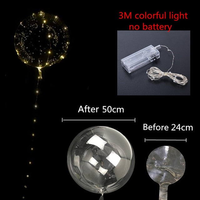20inch 36 Inch Luminous Led Transparent Birthday Party Balloon
