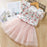 2Pcs Girls Short Sleeve Fashion T-Shirt & Tutu Dress