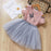 2Pcs Girls Short Sleeve Fashion T-Shirt & Tutu Dress
