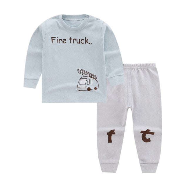 Cartoon Cotton 2 pcs/set Boys Sleepwear