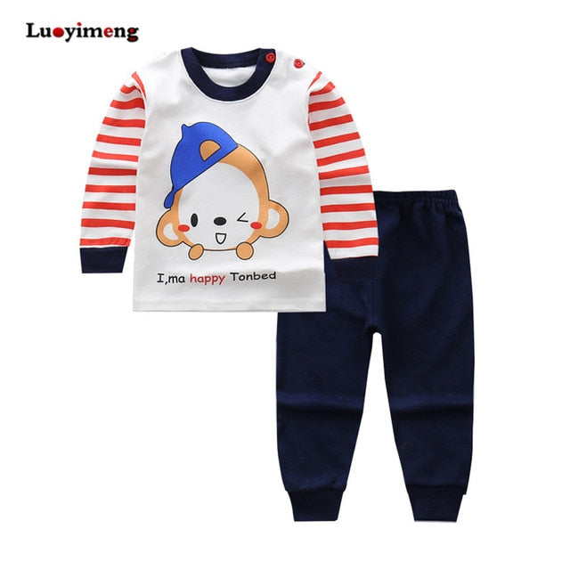 Cartoon Cotton 2 pcs/set Boys Sleepwear