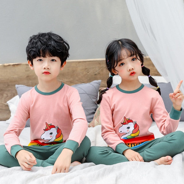 Autumn Winter 2 pcs/set Pajamas