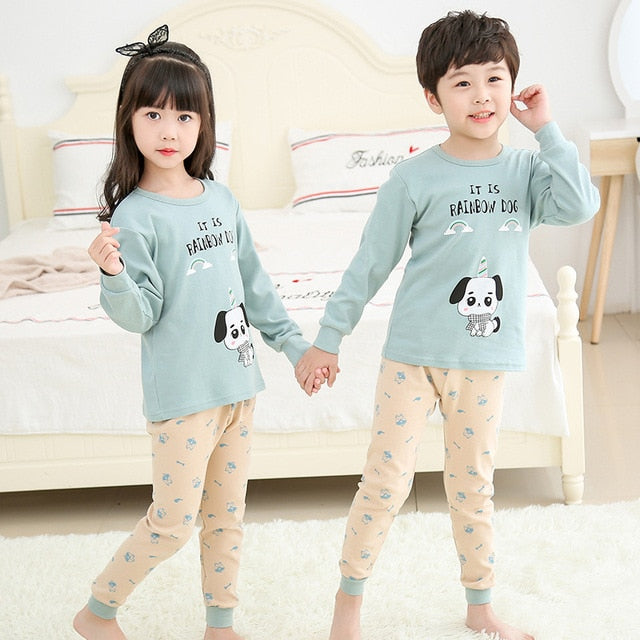 Autumn Winter 2 pcs/set Pajamas