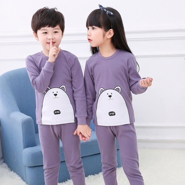 Autumn Winter 2 pcs/set Pajamas