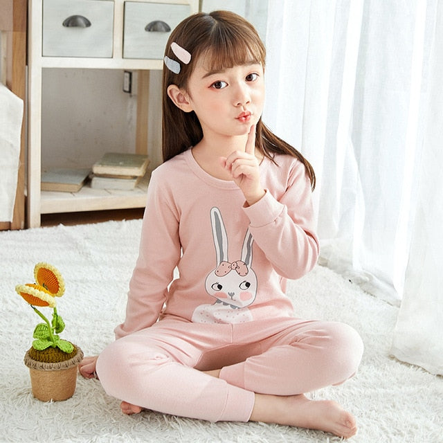 Autumn Winter 2 pcs/set Pajamas