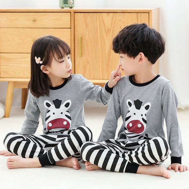 Autumn Winter 2 pcs/set Pajamas