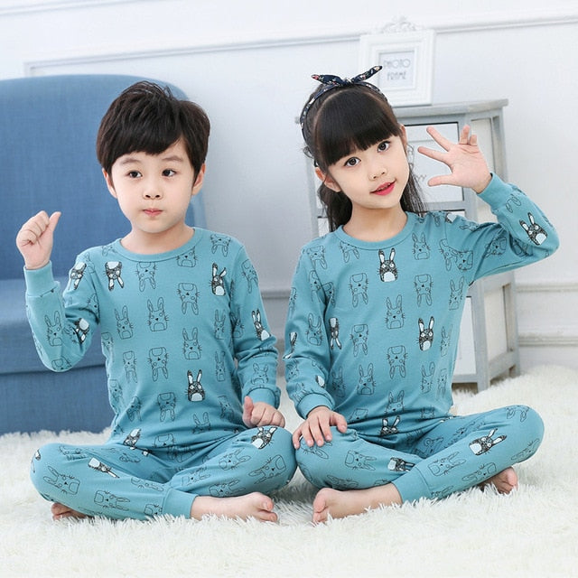 Autumn Winter 2 pcs/set Pajamas