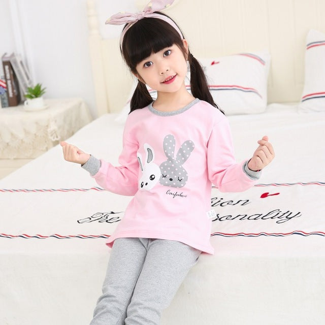 Autumn Winter 2 pcs/set Pajamas