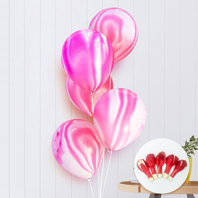 Nicro 5 10 pcs 10 inch Painting Agate Colorful Air Birthday Party Balloons