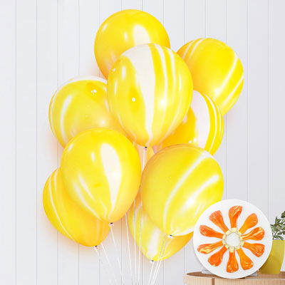 Nicro 5 10 pcs 10 inch Painting Agate Colorful Air Birthday Party Balloons