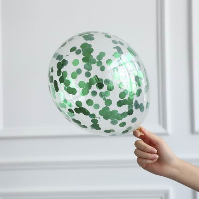 10pcs/lot Clear Gold Star Foil Confetti Transparent Balloons