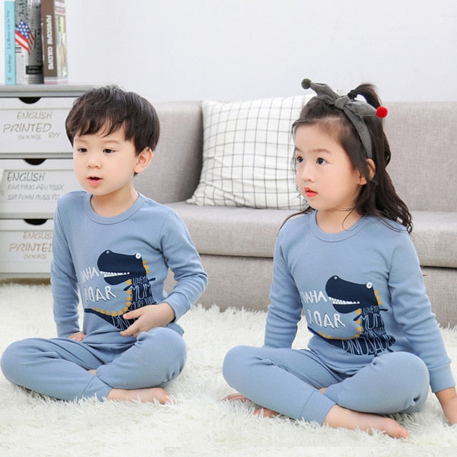 Autumn 2 pcs/set Girls and Boys Sleepwear
