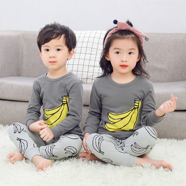 Autumn 2 pcs/set Girls and Boys Sleepwear