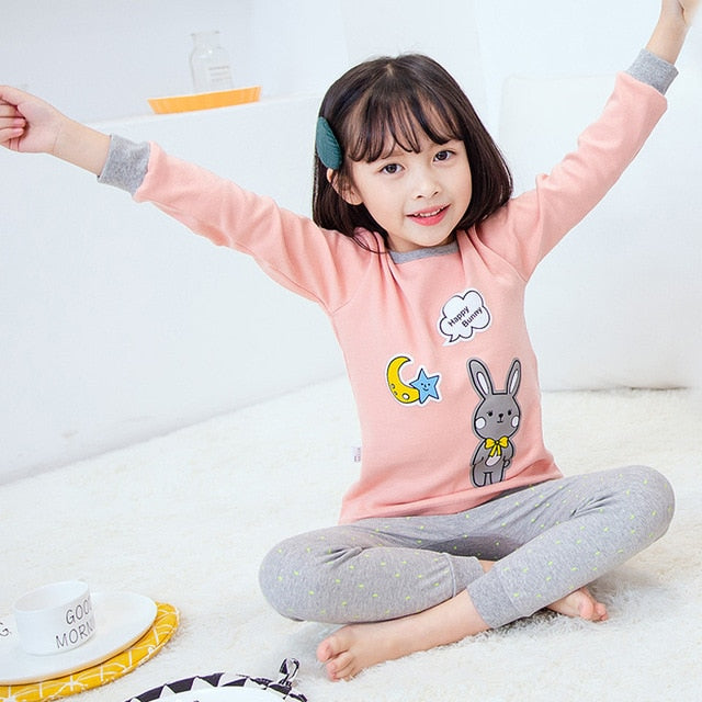 Autumn 2 pcs/set Girls and Boys Sleepwear