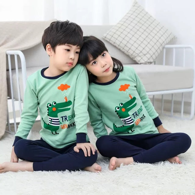 Autumn 2 pcs/set Girls and Boys Sleepwear
