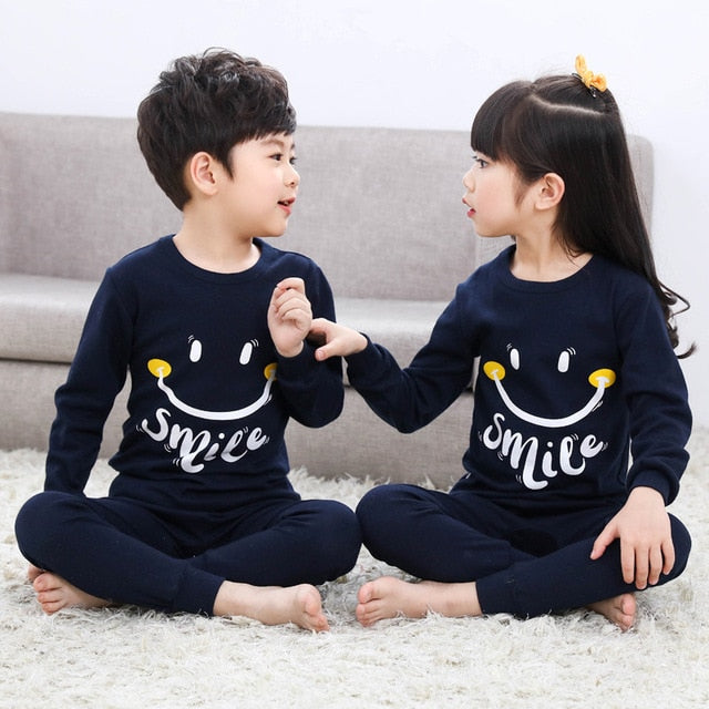 Autumn 2 pcs/set Girls and Boys Sleepwear