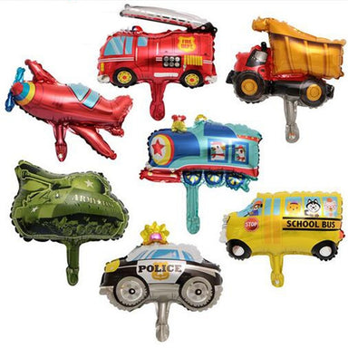 50pcs mini Fire Engine Balloon Train Foil Balloons Birthday Party Decorations