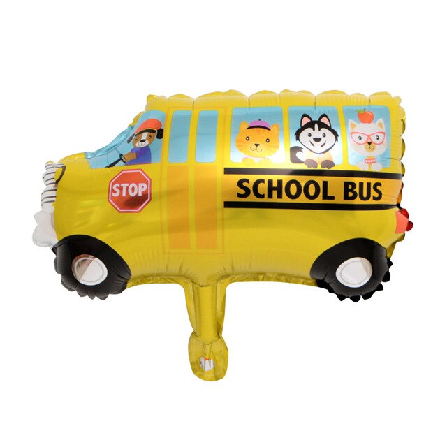 50pcs mini Fire Engine Balloon Train Foil Balloons Birthday Party Decorations