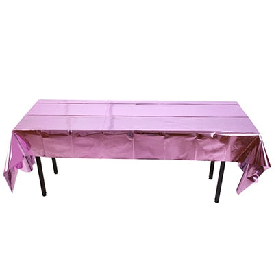 Rectangular Waterproof Glitter Rose Gold Foil Party Table Cover