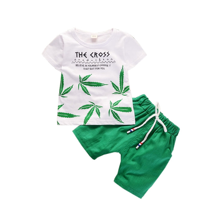 Boys Summer Outfit 2Pcs/Set T-Shirt and Shorts