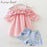 Lovely Long Eyelashes Tops + Pants Girls Clothing Set