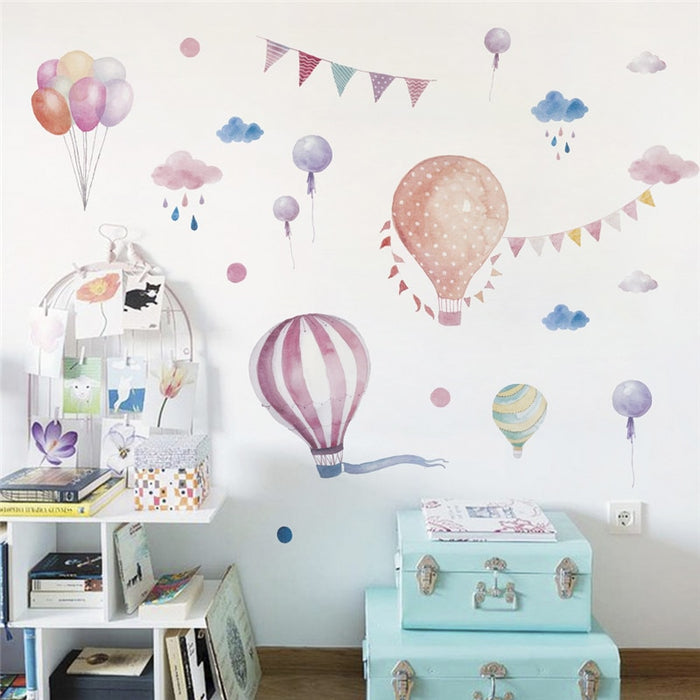 Balloons Flag Wall stickers For Kids Room