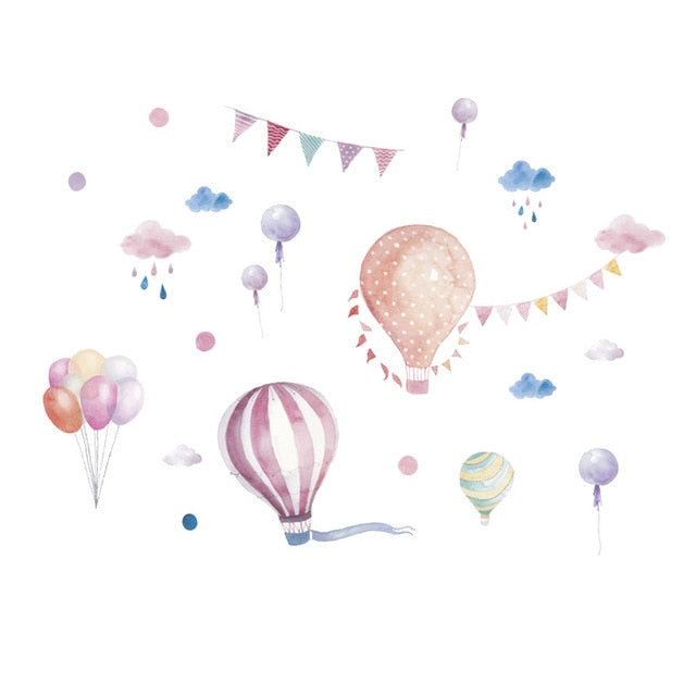 Balloons Flag Wall stickers For Kids Room