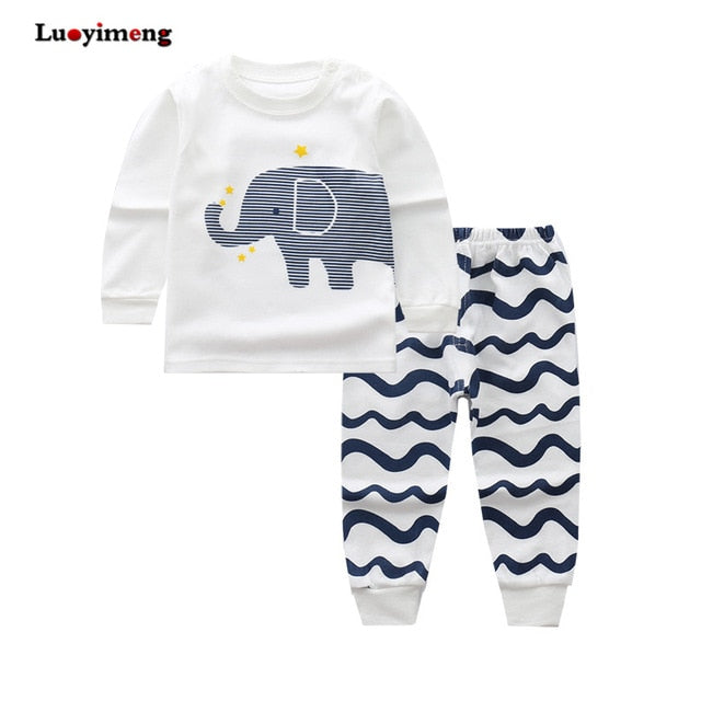 Cartoon Cotton 2 pcs/set Boys Sleepwear