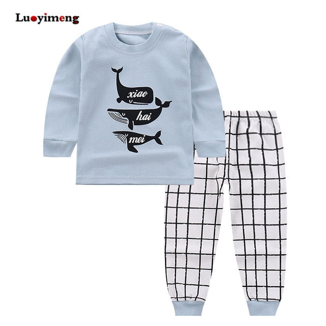 Cartoon Cotton 2 pcs/set Boys Sleepwear