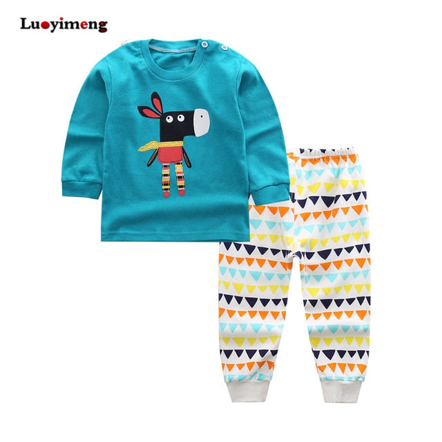 Cartoon Cotton 2 pcs/set Boys Sleepwear