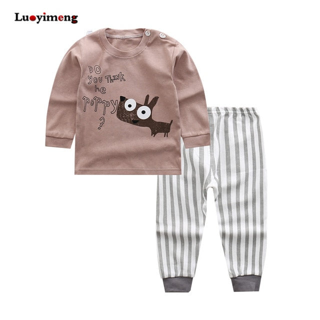 Cartoon Cotton 2 pcs/set Boys Sleepwear