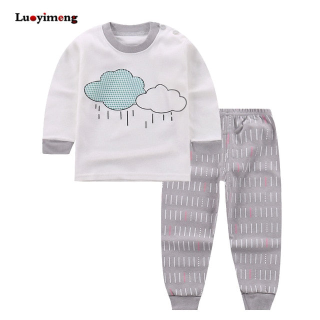 Cartoon Cotton 2 pcs/set Boys Sleepwear