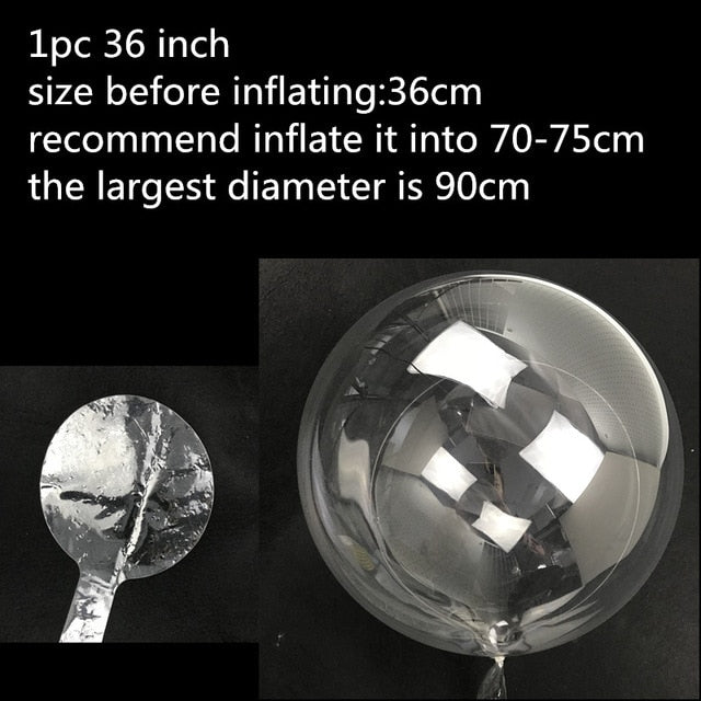 20inch 36 Inch Luminous Led Transparent Birthday Party Balloon