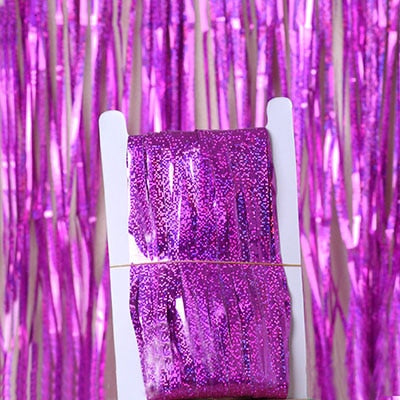 Party Backdrop Curtains Glitter Gold Tinsel for Decoration