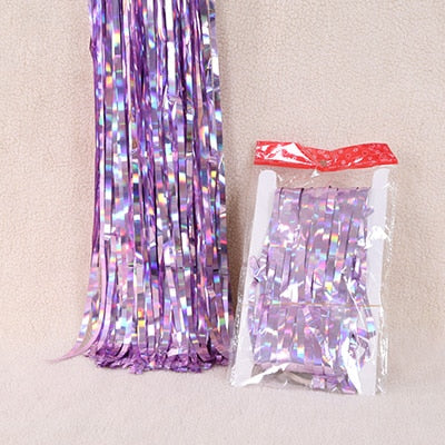 Party Backdrop Curtains Glitter Gold Tinsel for Decoration