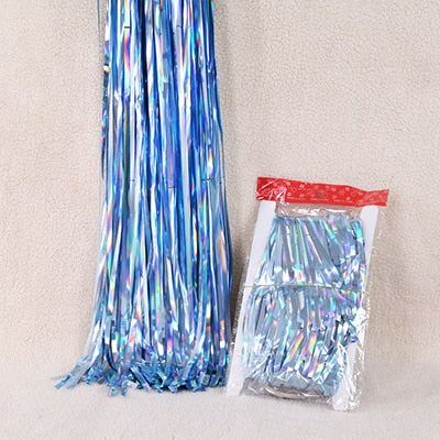 Party Backdrop Curtains Glitter Gold Tinsel for Decoration