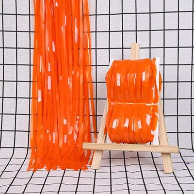 Party Backdrop Curtains Glitter Gold Tinsel for Decoration