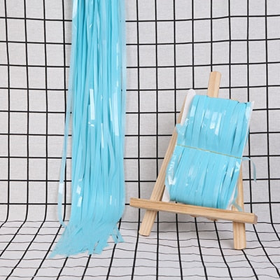 Party Backdrop Curtains Glitter Gold Tinsel for Decoration